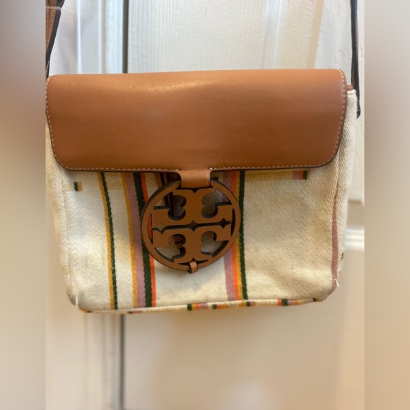 Tory Burch miller stripe crossbody bag 
Striped plaid double weave - Picture 3 of 8